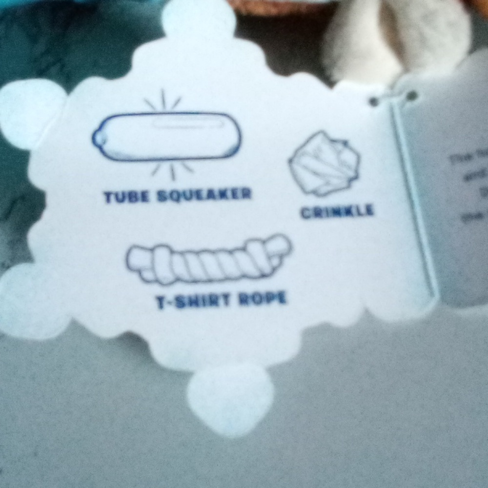 3/$30  NWT Bark Box Toys Christmas - Fluffy Sue - Tug-O-War Squeaky Crinkle Toy - Picture 4 of 7